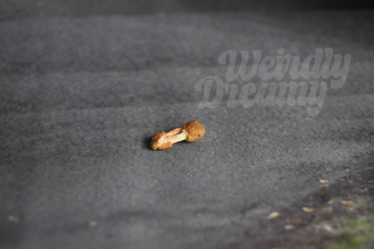 Chicken wing flat on a dark gray surface