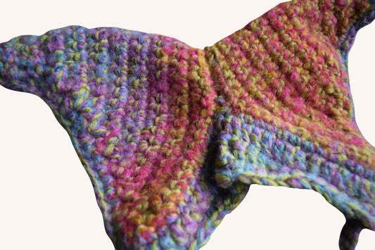 Crochet Wool Dog Bonnet